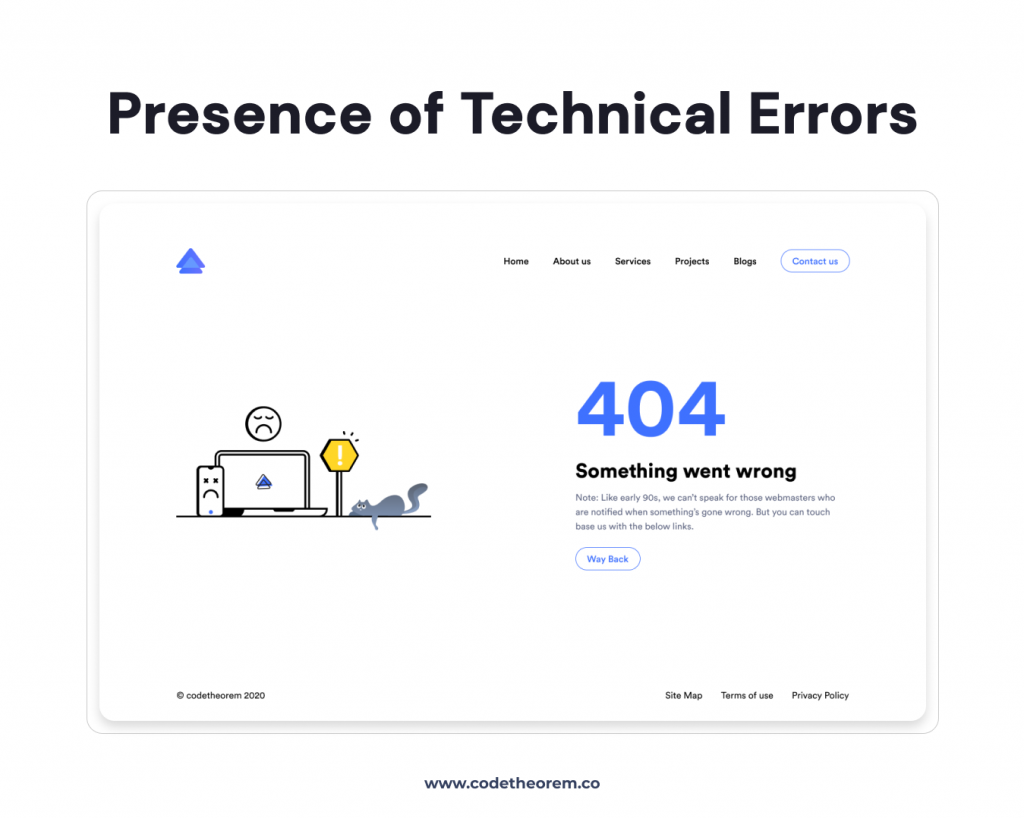 Technical error in user frustration
