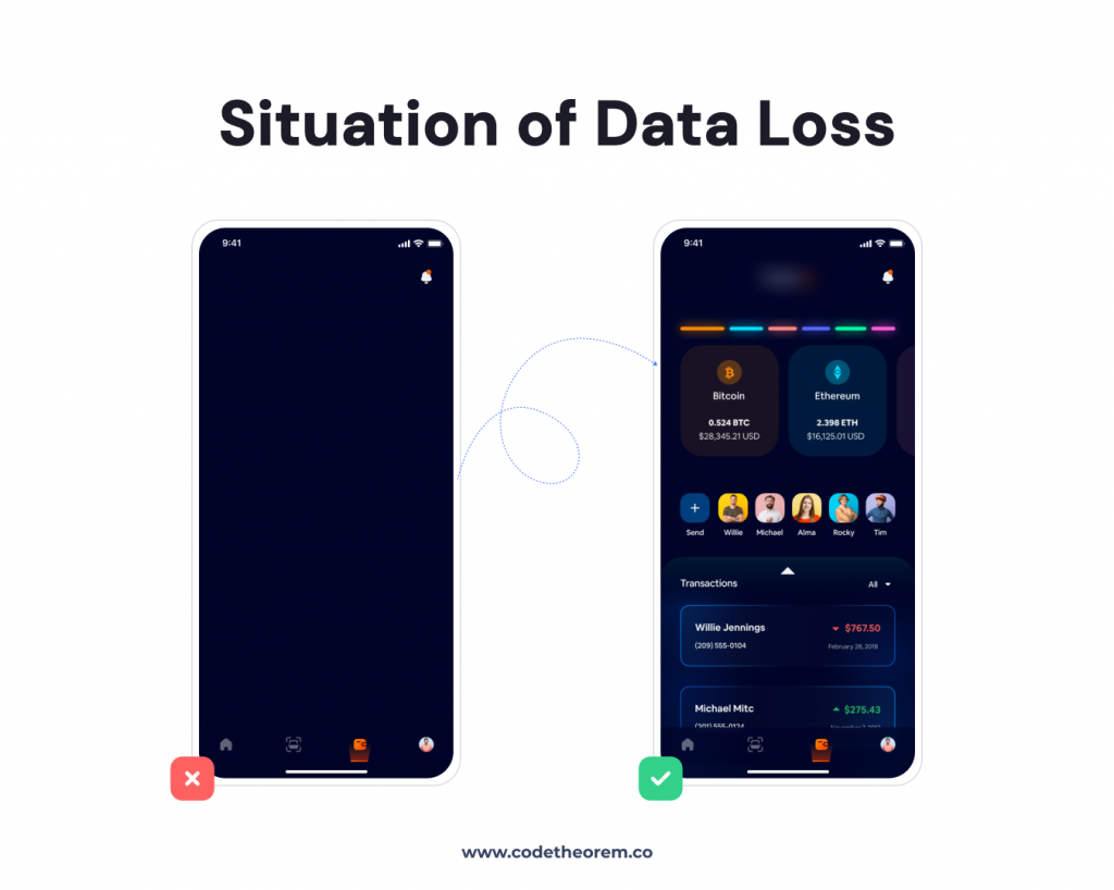 Data loss in User Frustration