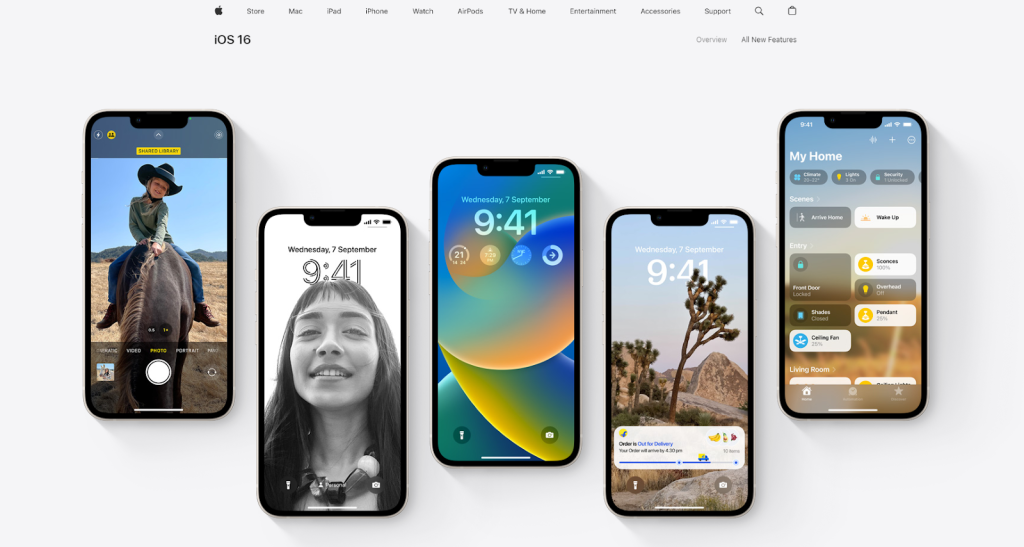 Apple's Website - Minimalist Design example