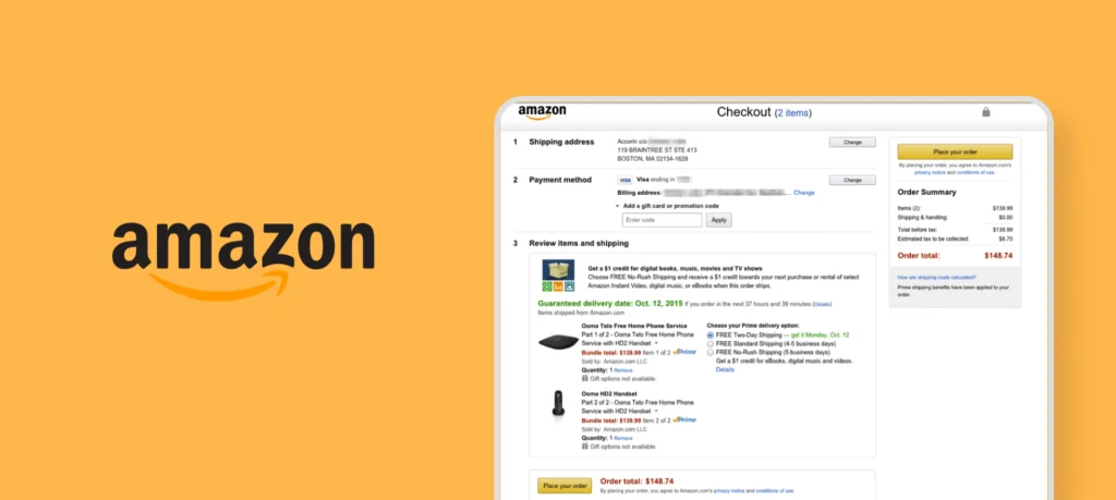 Amazon's Checkout process