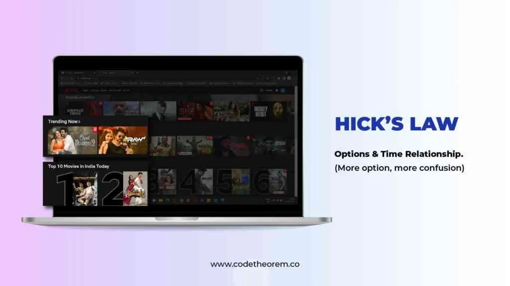 Laws of UX: 6 Essential UX Laws With Practical Examples 1 Hick's Law