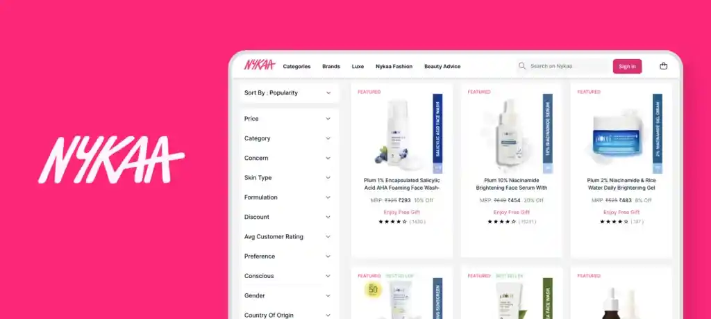 15 Ecommerce UX Best Practices for 2023 3 Nykaa - Ecommerce ux