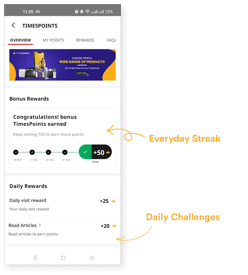 Challenges - Gamification element