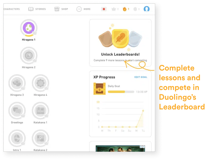 Leaderboards - Gamification element