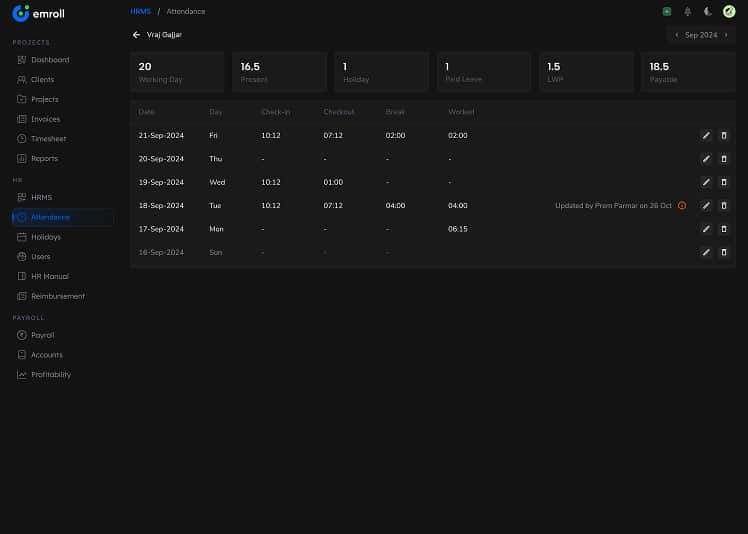 emroll hrms row two 1